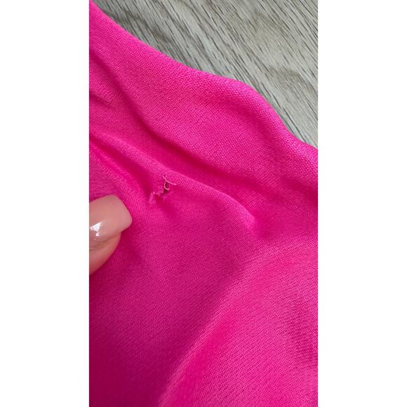 Camila Coelho Payton Party Fringe Halter Hot Pink Maxi Dress NWT Small - Picture 5 of 9